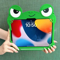 3D Cartoon Frog Tablet Case with Soft Silicone Cover - iPad 10th Gen 10.9in (QW - NoSP)