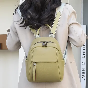 Zaino da donna alla moda Zaini in morbida pelle di lusso Borse da scuola piccole femminili per ragazze adolescenti Designer Casual Mochila Feminina