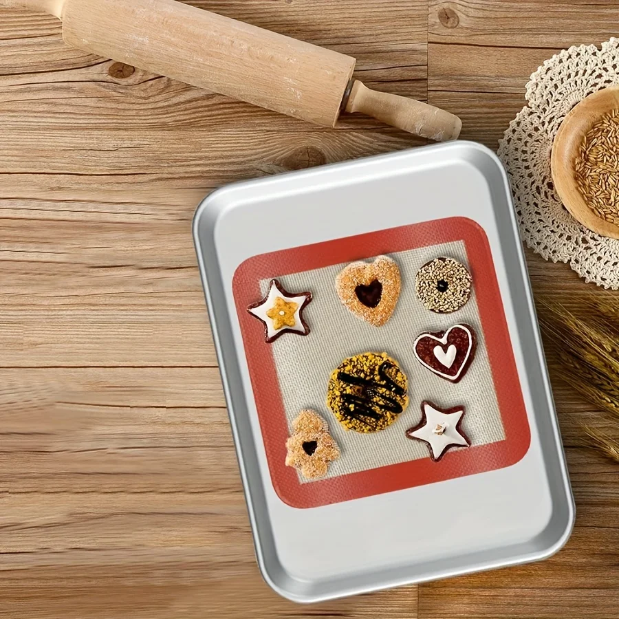 Square Silicone Baking Mats for 8/9 Inch Cake Pan Food Grade Non-stick Reusable Silicone Mat for Baking Pan Bread/Pastry