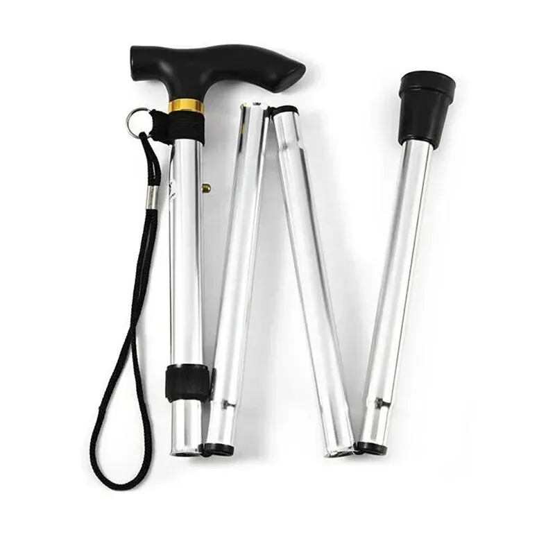 Hiking Camping Mountaineering Poles Walking Stick Telescopic Baton Trekking Poles Folding Cane Crutches Pole Unisex