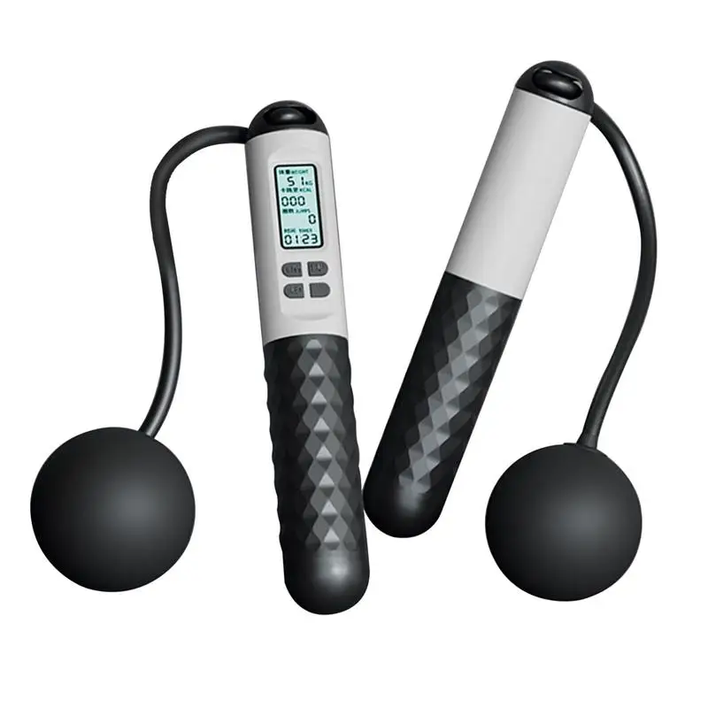 Cordless Weighted Jump Rope For Fitness Training Anti-Slip Smart Counting Jumping Rope Ropeless Skipping with Counter