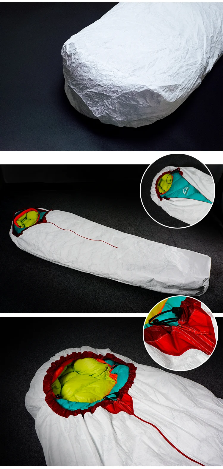 Description Picture 6 of item3F UL GEAR Upgrade TYVEK Sleeping Bag Cover Ventilate Moisture-proof Warming Every Dirty Inner Liner Bivy Sleeping Bags