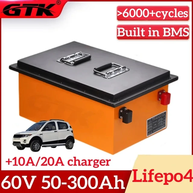 GTK 20S Lifepo4 batterie 60V 50Ah 70Ah 90Ah 100Ah 150Ah 180Ah 200Ah 300Ah batterie au Lithium pour 3KW 6KW 10KW 12KW voiturette de Golf EV 1