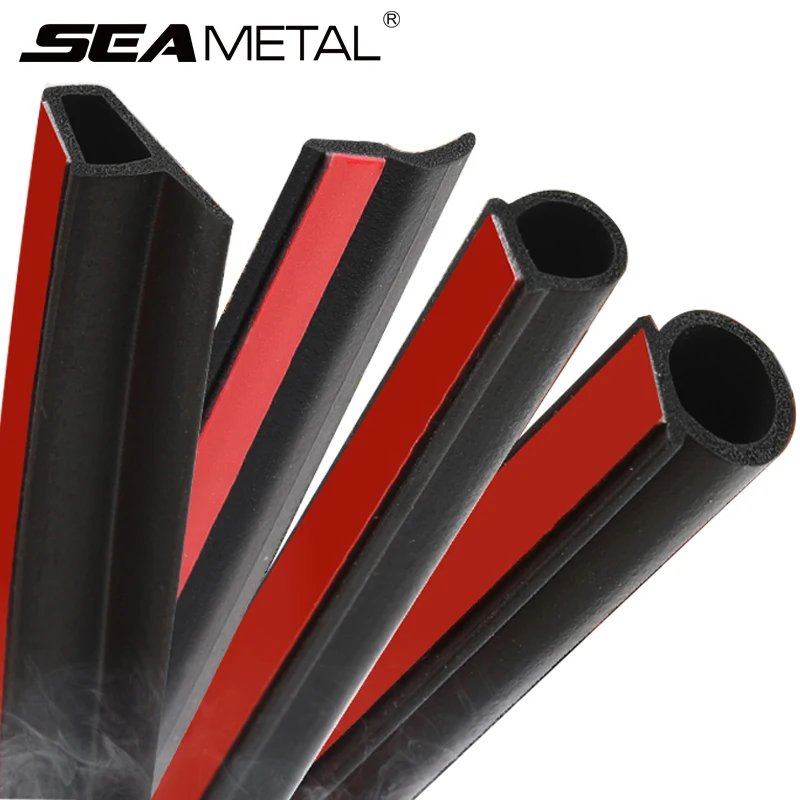 Car Door Seal Strip EPDM Rubber Noise Insulation Anti-Dust Soundproof Car Accessories 2 4 8 Meters car seal strips