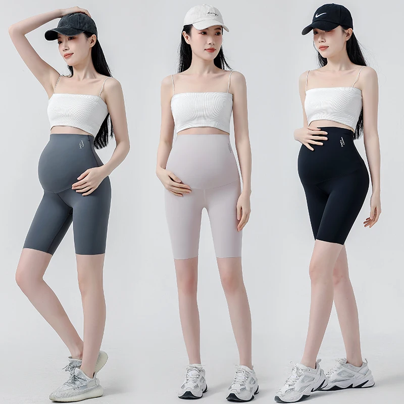 Summer Thin Seamless Half Legging for Maternity High Waist Slim Breathable Safety Underpants for Pregnant Women Youth Pregnancy women leggings maternity leggings