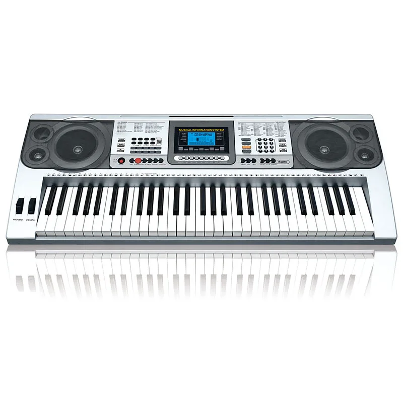 

HUASHENG Popular 61 Keys Keyboard Electric Piano 200 Timbres 128 Rhythms 10 Demo Songs LCD Display Electric Organ for Gifts