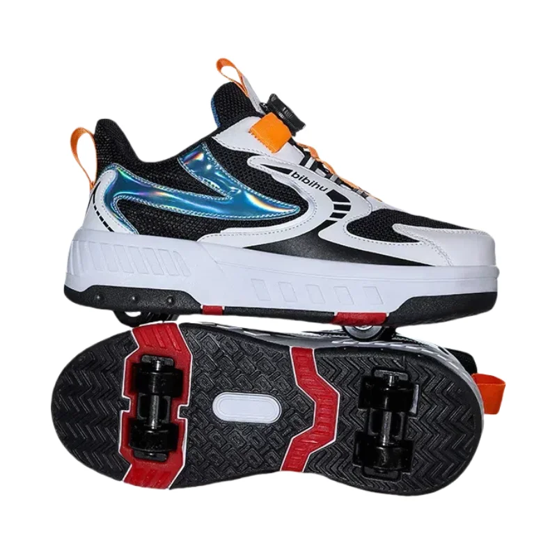 סקייטים מתכווננים לבנים ולבנות - עיצוב חישוק ספינינג בעל 4 גלגלים, רשת נושמת אידיאלית למתחילים ולנוער