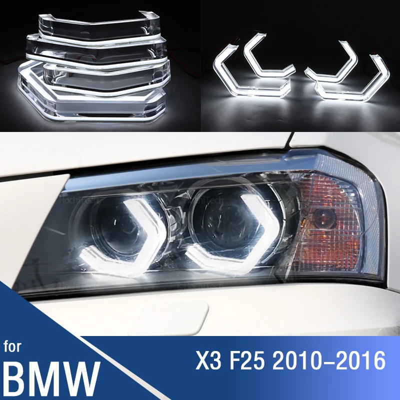 Daytime Running Light For Bmw For Bmw X3 F25 2010-2016  Car Accessories Led Crystal M4 Iconic Style Angel Eyes Light