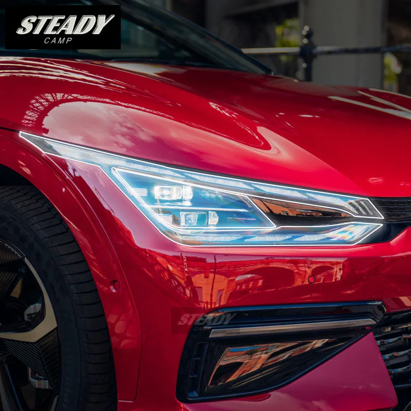 

For Kia EV6 Gt 2021-2022 2023 Car Exterior Headlight Anti-scratch TPU Protective Film Anti-scratch Repair Accessories Transparen