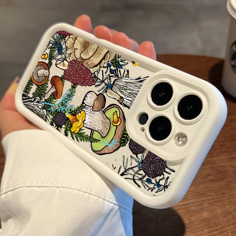 Colorful Mushroom Silicone Phone Case