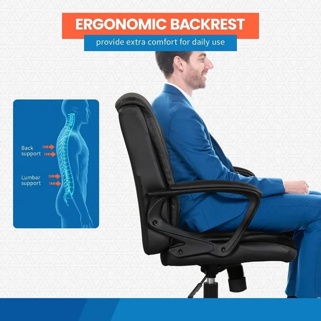 Vanity Chair BestOffice Ergonomic Office Chair, Lumbar Support
