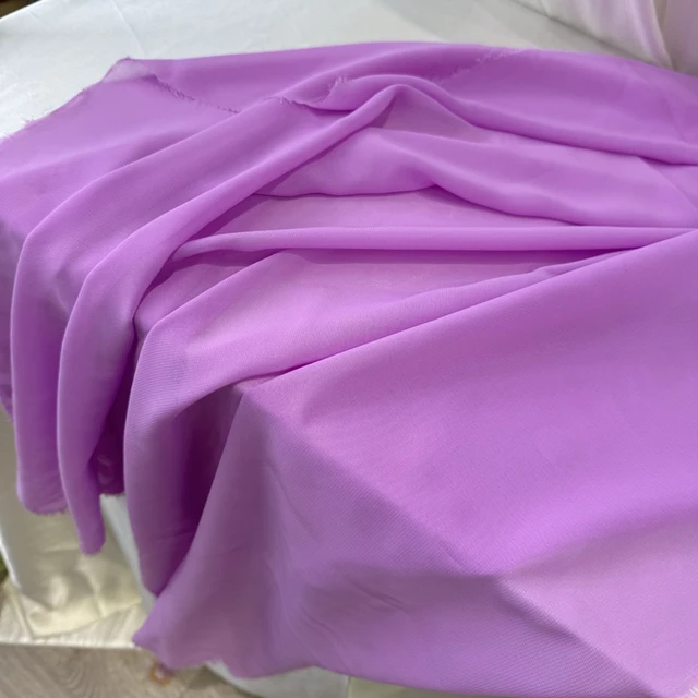 Pink and Purple Chiffon Fabric for Clothing and DIY Projects