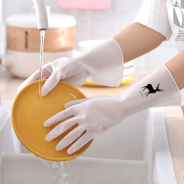 Cerebrum grootmoeder driehoek Rubber Gloves Washing Dishes | Gloves Cleaning Dishes | Dishwashing Gloves  Rubber - Household Gloves - Aliexpress