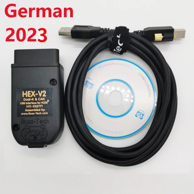 2023 Newest VCDS VAGCOM 23.3.1 VAG COM Popular Vcds Francais Hex V2 FOR VW  for A