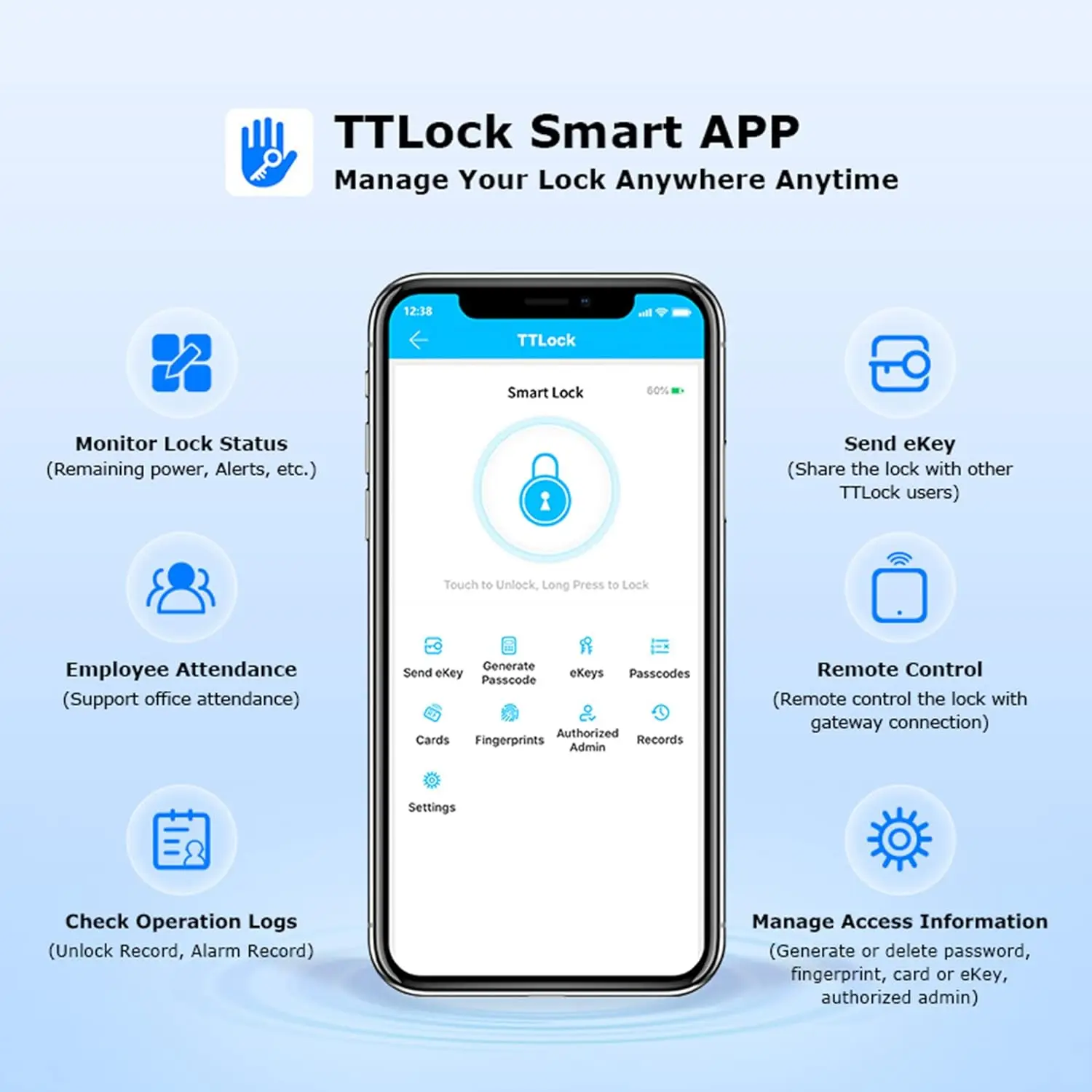 Smart Keyless Entry Fingerprint Door Lock