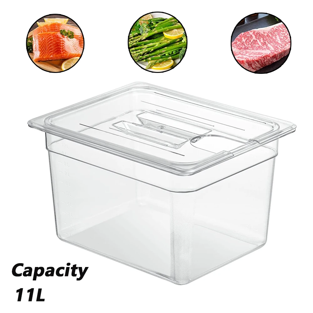 11L Sous Vide Slow Stew Pot Cookware Container For Submerged Circulation Sous Vide Accessories For Low-Temperature