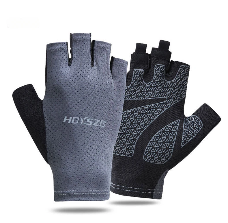 Silicone Non-Slip Half Finger Fishing Gloves Men Women Breathable Summer Sports Cycling