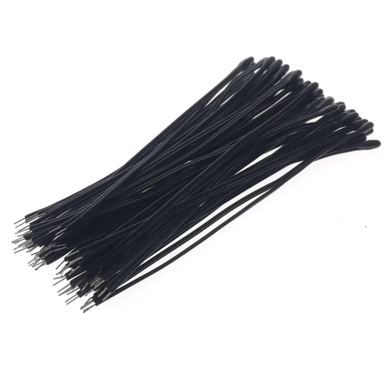 100pcs Temperature Sensor 5K 50K B3950/3470 PVC Lead Epoxy Small Black End Long=60/80mm 1% Battery Protection NTC Thermistor