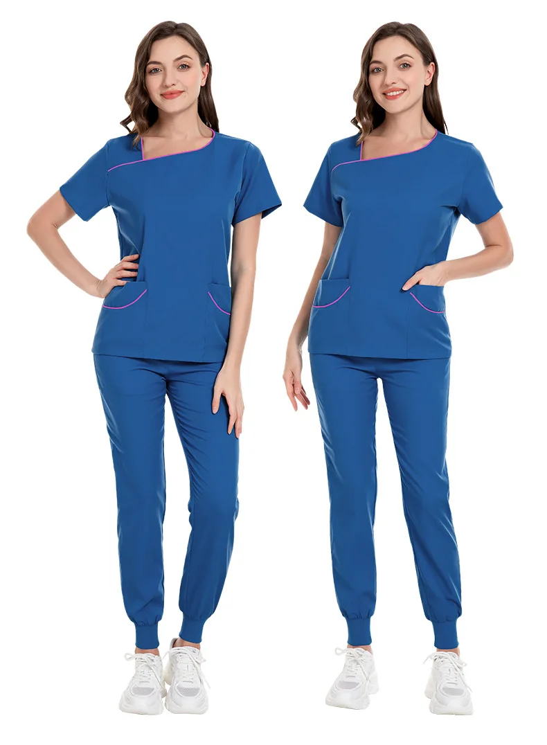 Slim Fit Medical Uniforms Women Quick Dry Scrubs Sets Nurses Accessories Hospital Dental Clinic Beauty Salon Workwear Clothes