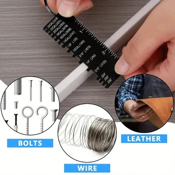 Jauge d’épaisseur de feuille métallique Double face, mesure de fil, outil métallique Portable, taille plaquée, accessoires d’inspection