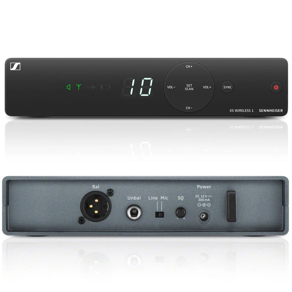 Sennheiser XSW 1-ME3 무선 헤드셋 마이크 시스템 (ME 3 헤드셋 포함), SK-XSW 바디 팩 송신기 및 EM-XSW 1 수신기