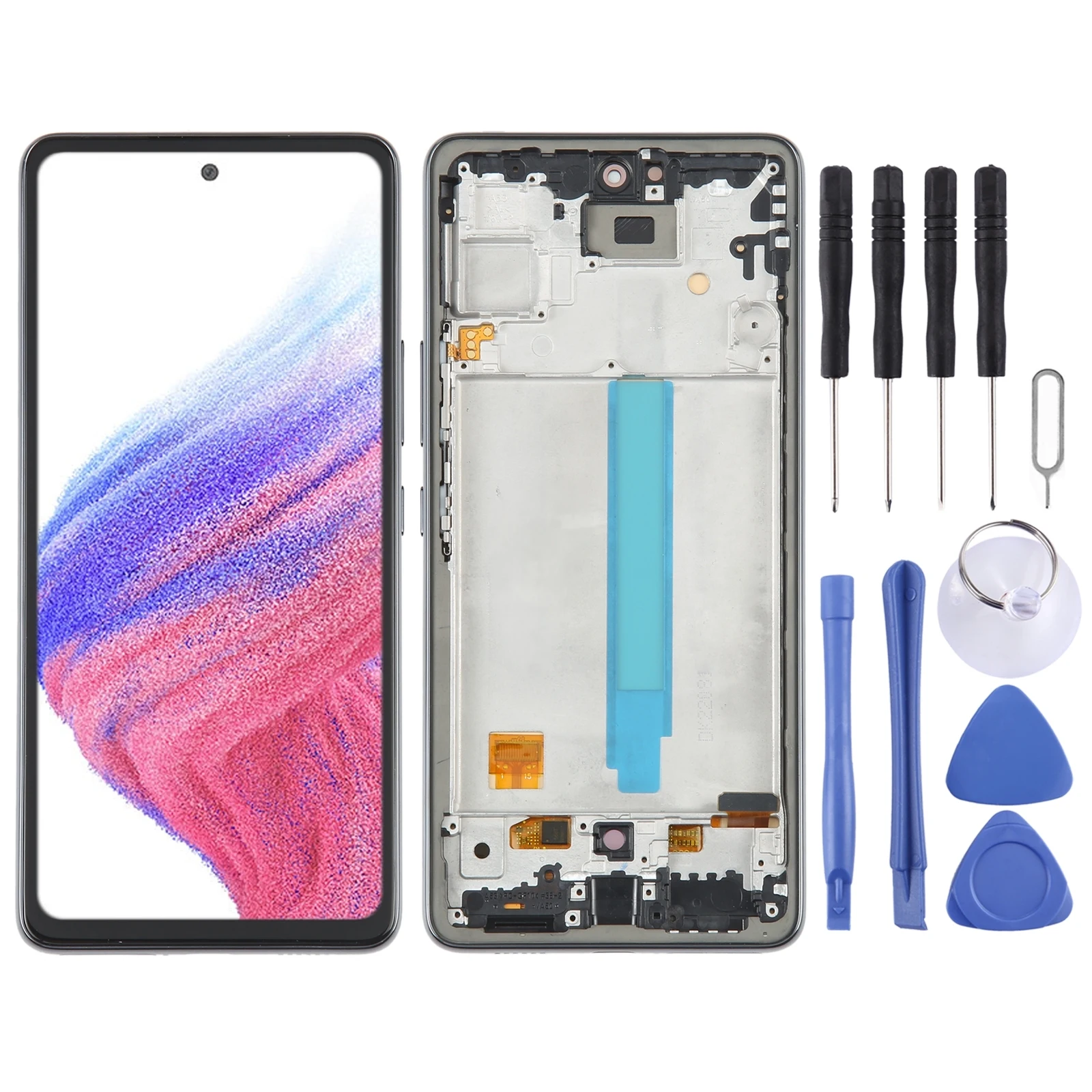 

OLED LCD Screen for Samsung Galaxy A53 5G SM-A536 Digitizer Full Assembly with Frame(Black)