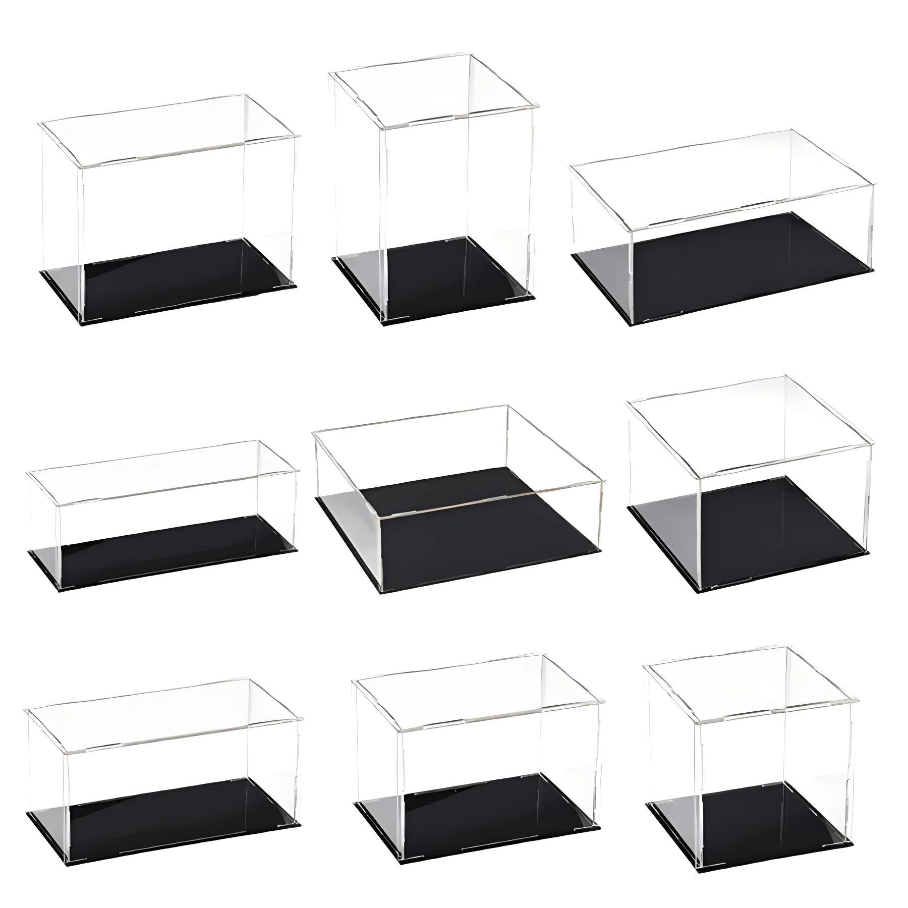 Acrylic Display Case 60 Large size Clear Acrylic Display Case Dustproof Toy Car Trucks Vans Model Box Collection Storage Countertop Show Box