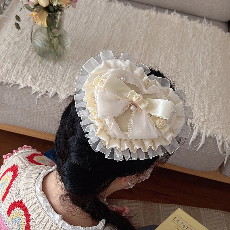 Charming Floral Embroidery Headband Fascinator Vintage Hair Accessory for Special Occasions and Parties