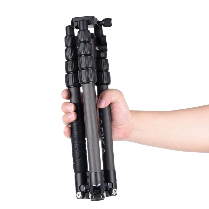 AOKA KN225C 최대 적재 11kgs 반사 경량 컴팩트 여행 카메라, 탄소 섬유 전문 삼각대