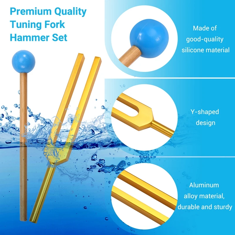 432Hz Tuning Fork For Healing Mental Relaxing Chakra Strengthen Stress Relieve,Aluminum Alloy Tuning Fork 5