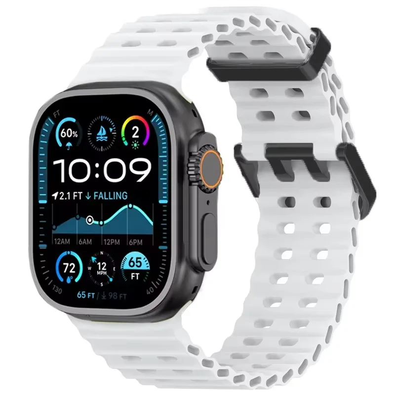 Ocean Silicone Strap with Metal Buckle