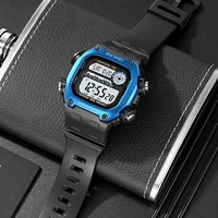 SKMEI Back Light Dightal Countdown Sport Watches Mens Fashion 5Bar Waterproof Stopwatch Wristwatch Alarm montre homme 2126 2