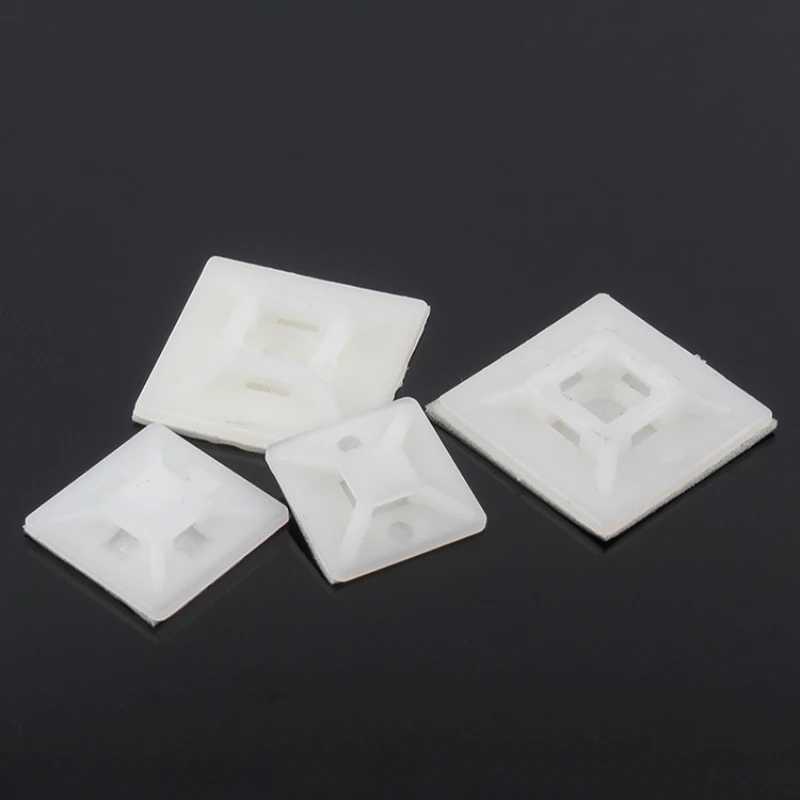 Description Picture 6 of item50pcs Strong Glue Glue Self Adhesive Cable Tie Base Black White Zip Tie Car Cable Wire Removable Wall Holder Mount Clip