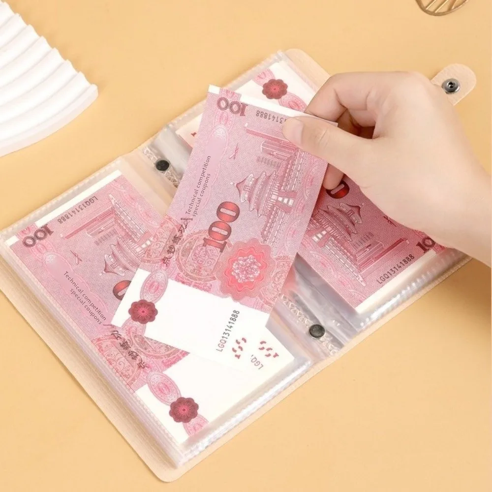 Portable Large Capacity 100 Envelopes Money Saving Challeng PU Waterproof Budget Money Notebook Save Money Budget Binder