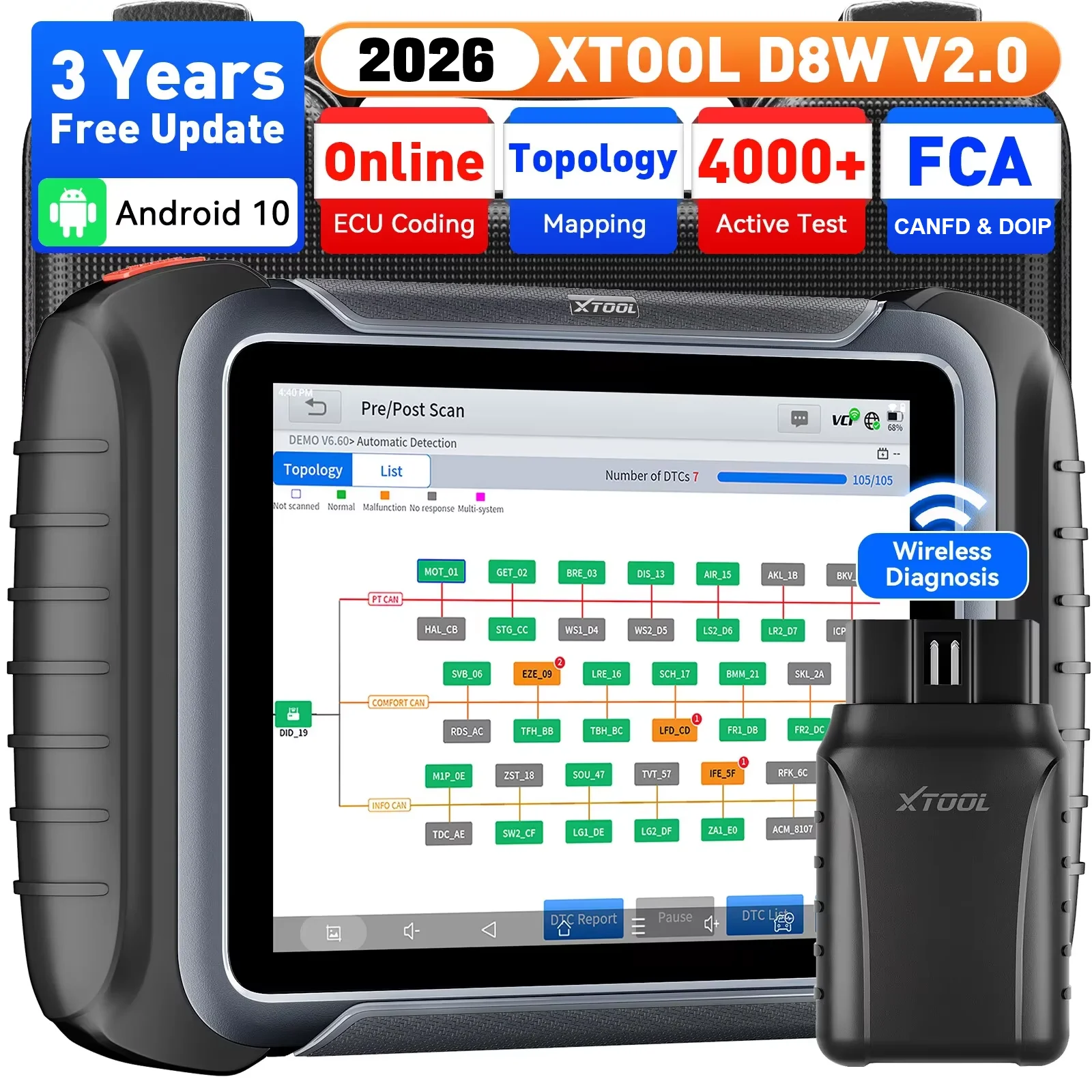 XTOOL D8W Narzędzia Diagnostyczne Samochodowe z EU za $487.66 / ~1810zł XTOOL D8W Narzędzia Diagnostyczne Samochodowe z EU za $487.66 / ~1810zł