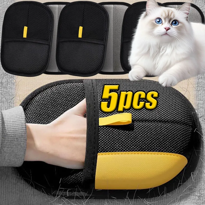 Pet Hair Remover Brush Kitten Hair Remover Gloves Deshedding Brush Glove for Dog Cat Double-Sided Fur Hair Cleaning for Carpet Pet Hair Remover Brush Kitten Hair Remover Gloves Deshedding Brush Glove for Dog Cat Double-Sided Fur Hair Cleaning for Carpet