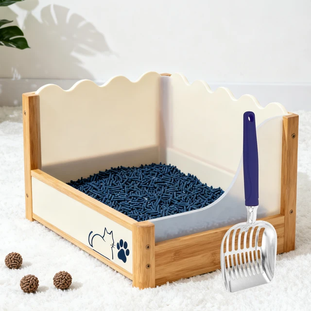 Pet Cat Litter Scoop 35X13.5X5Cm Ergonomic Handle Stainless Steel Sifting Scooper For Clumping Sand Waste Poop Sifting 3
