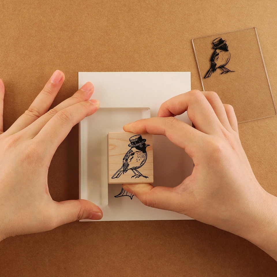 Tampon Acrylique Blocs Outil D'estampage Transparent Avec Des