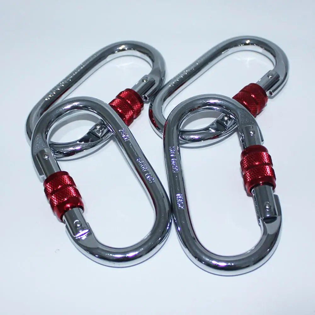

Firefighter Carabiner Safety Belt Carabiner Heavy Duty Outdoor Climbing Safety Carabiner Clip 25kn Alloy Steel for Camping