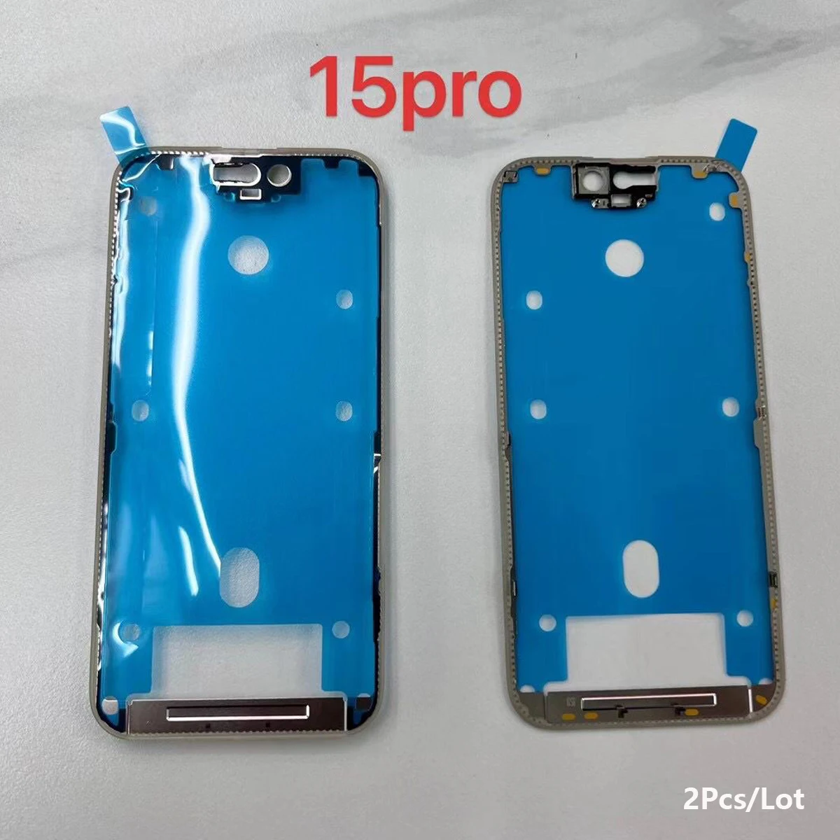

Средняя рамка для ЖК-экрана с клейкой наклейкой, 2 шт., для iPhone 15 Pro Max 15 Plus, средняя рамка, замена, запчасти для ремонта