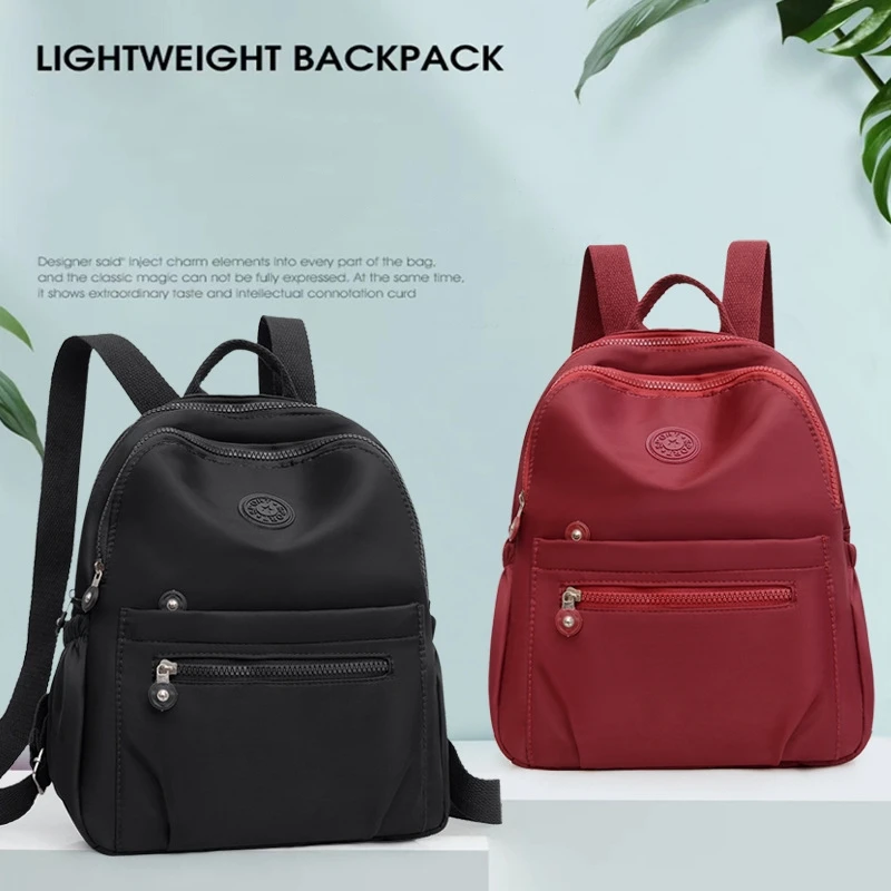 Versatile Nylon Backpack: Stylish Lightweight Daypack