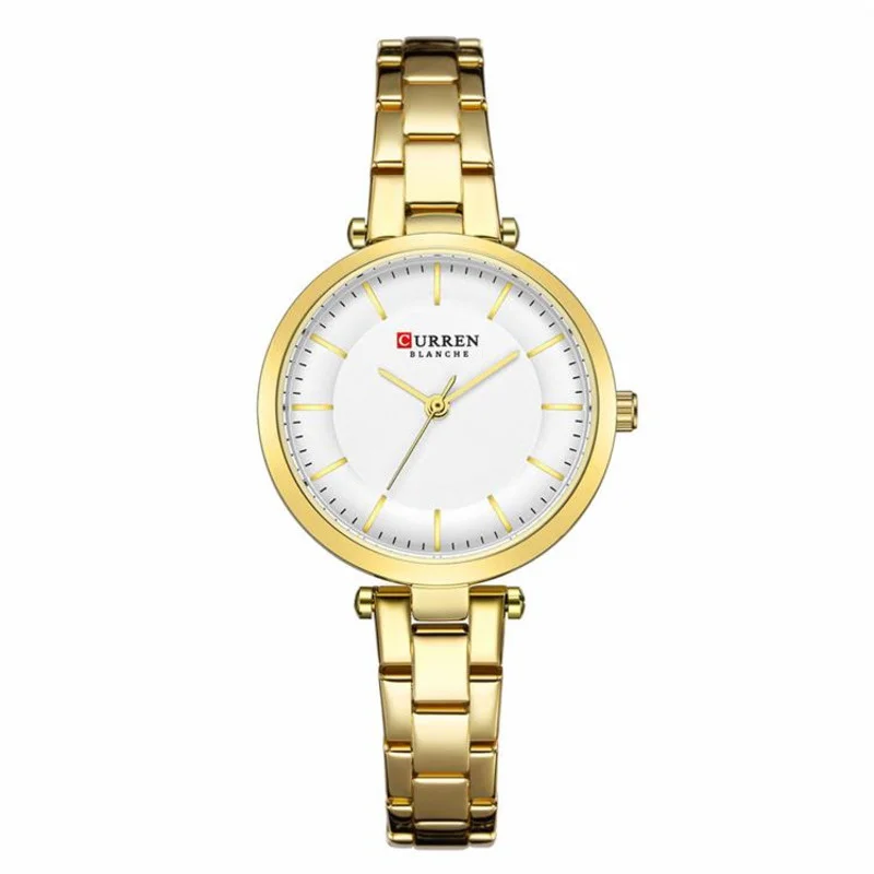 Quartz Watch Women's Fashion Luxury New Quartz Women's Clock Elegant Classic Stainless Steel Strap Women's Watch 9054