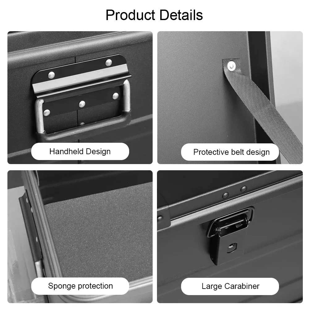 Built for outdoor adventure and everyday durability, this Aluminum Alloy Travel Storage Box is your all-in-one solution for secure, rugged storage. Crafted from high-quality aluminum alloy and finished in sleek black, it offers long-lasting performance fo 2