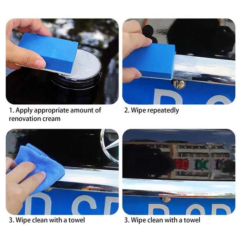 50g car Chrome Polish paste Metal Polish Restorer Rust Remover Cleaner Tools Deoxidation cleaning agent for car Cleaning