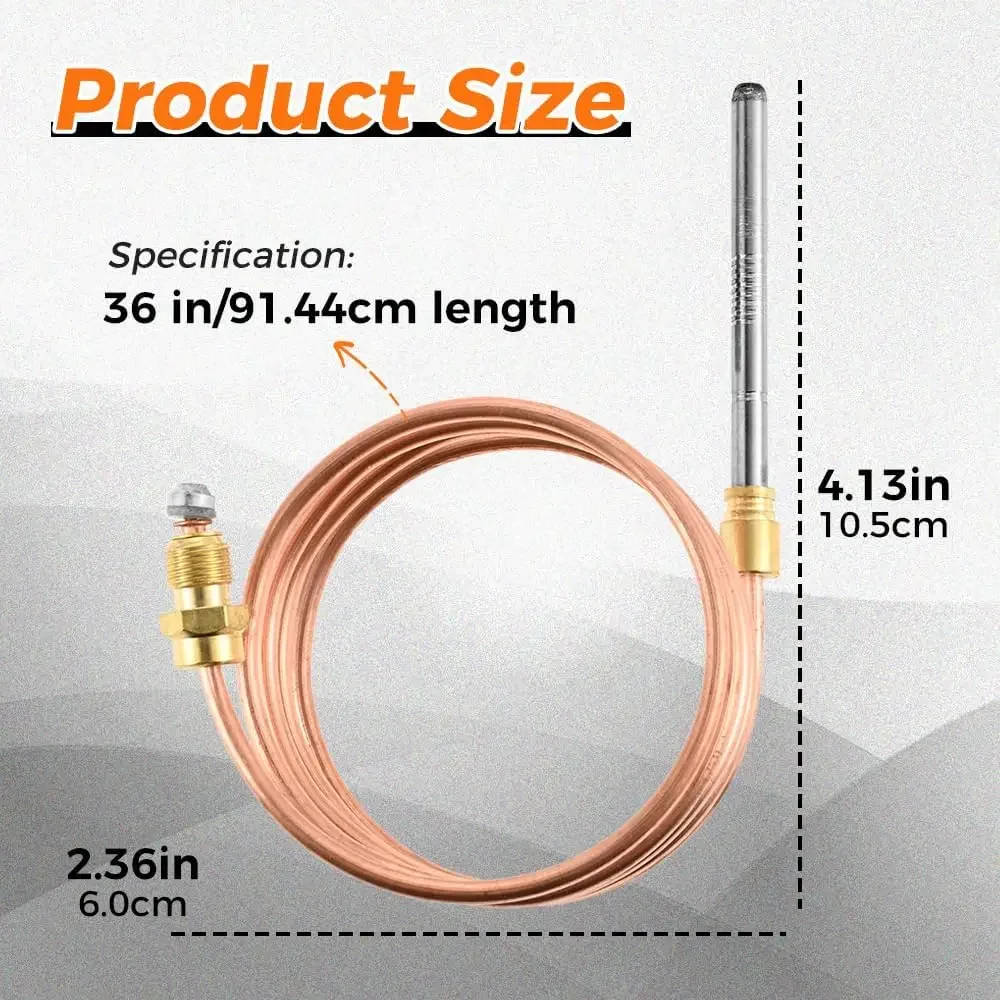 Q340A1090 36" Safety Thermocouple Sensor fit for Honeywell Tradeline Bryant Emerson Gas Furnace Fireplace Water Heater Replace