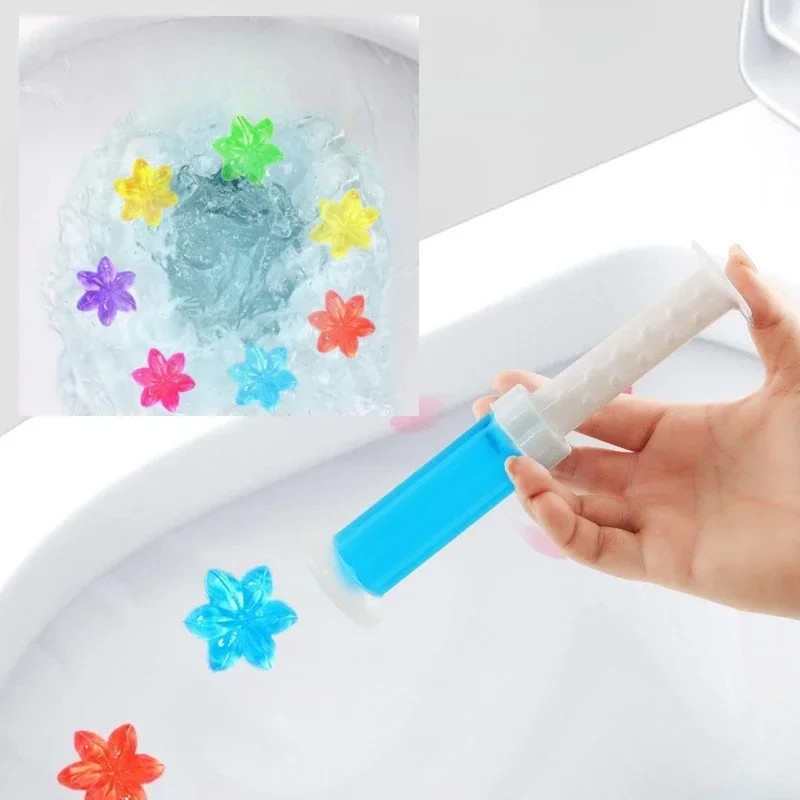 Toilet cleaner gel Toilet Cleaner Gel Syringe Aromatic Remove Smelly Emit Flower and Fruits Fragrance Orange Rose Air Freshener Toilet Tools