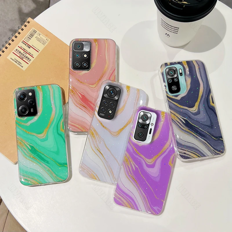 

Marble Silicone Soft Phone Case For Xiaomi Redmi 9 10 9A 9C 10A 11A 12C 10X K40 K40 Pro K50 Cover