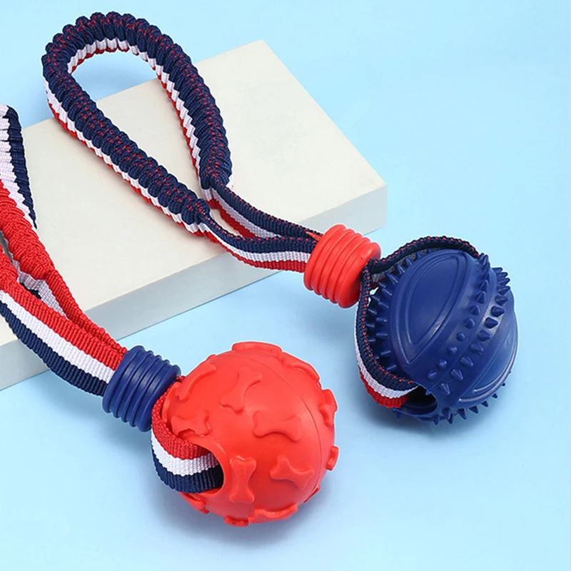 Dog Ball Toy with Rope Interactive Teeth Cleaning Balls for Small Large Dogs Bite Resistant Chew Toys Puppy Training Pet Supply 5