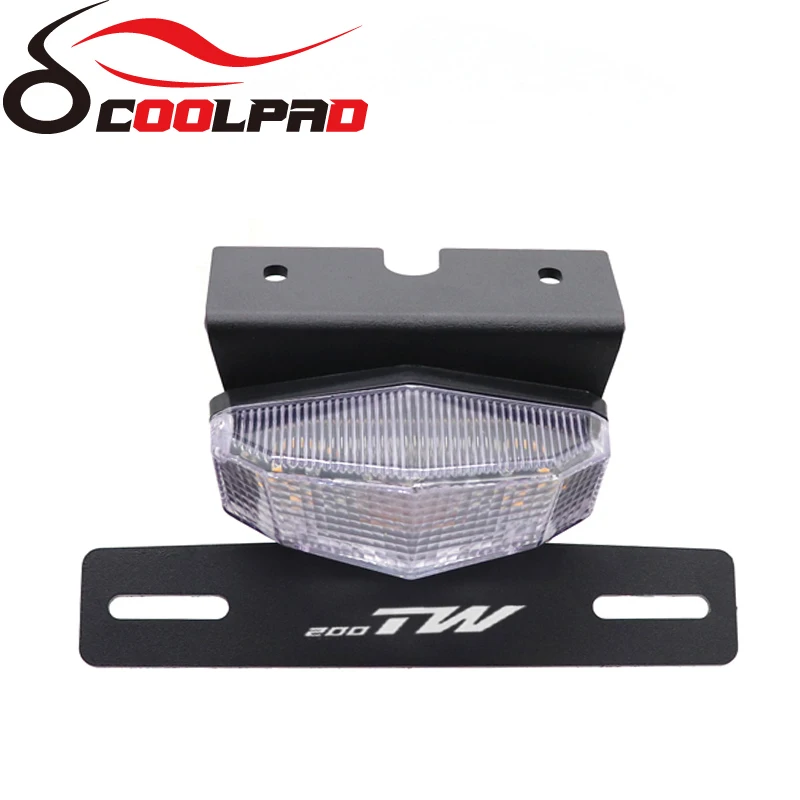 번호판 홀더 LED 브레이크 라이트 오토바이 테일 깔끔한 펜더 엘리미네이터, 야마하 TW200 TW 200 1989-2023