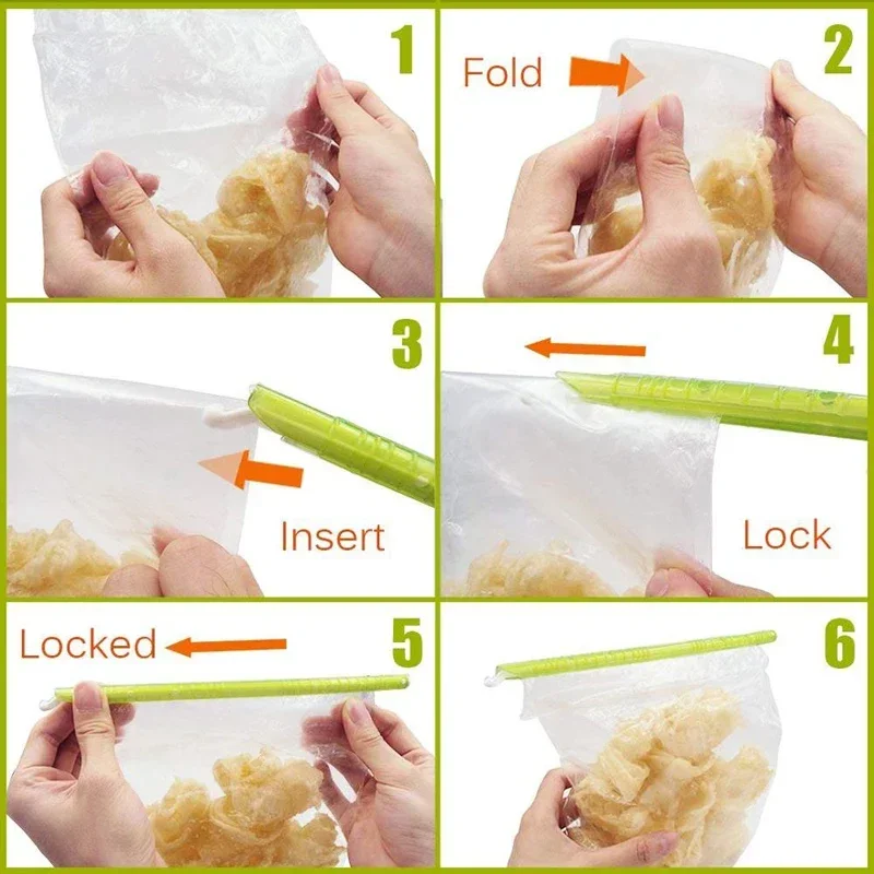 Food bags clip Bread bag clips Kitchen bag clips Sealing clips Storage bag clips Bag clips Food Snack Bag Sealing Clip Sealing Stick Food Preservation Sealer Reusable Kitchen Storage Organizer